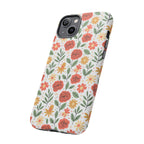 Floral Rose Pattern Tough Phone Case — Durable Garden-Inspired Protection