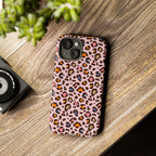 Pink Leopard Print Tough Phone Case — Durable Protective iPhone Cover