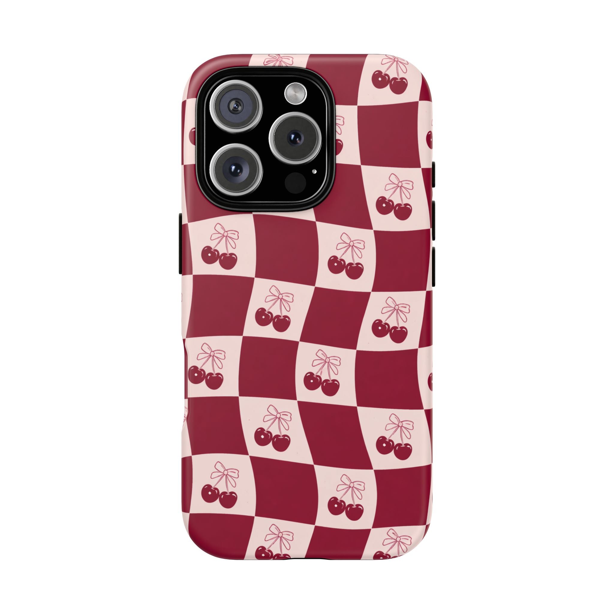 Cherry Checkerboard Tough Phone Case