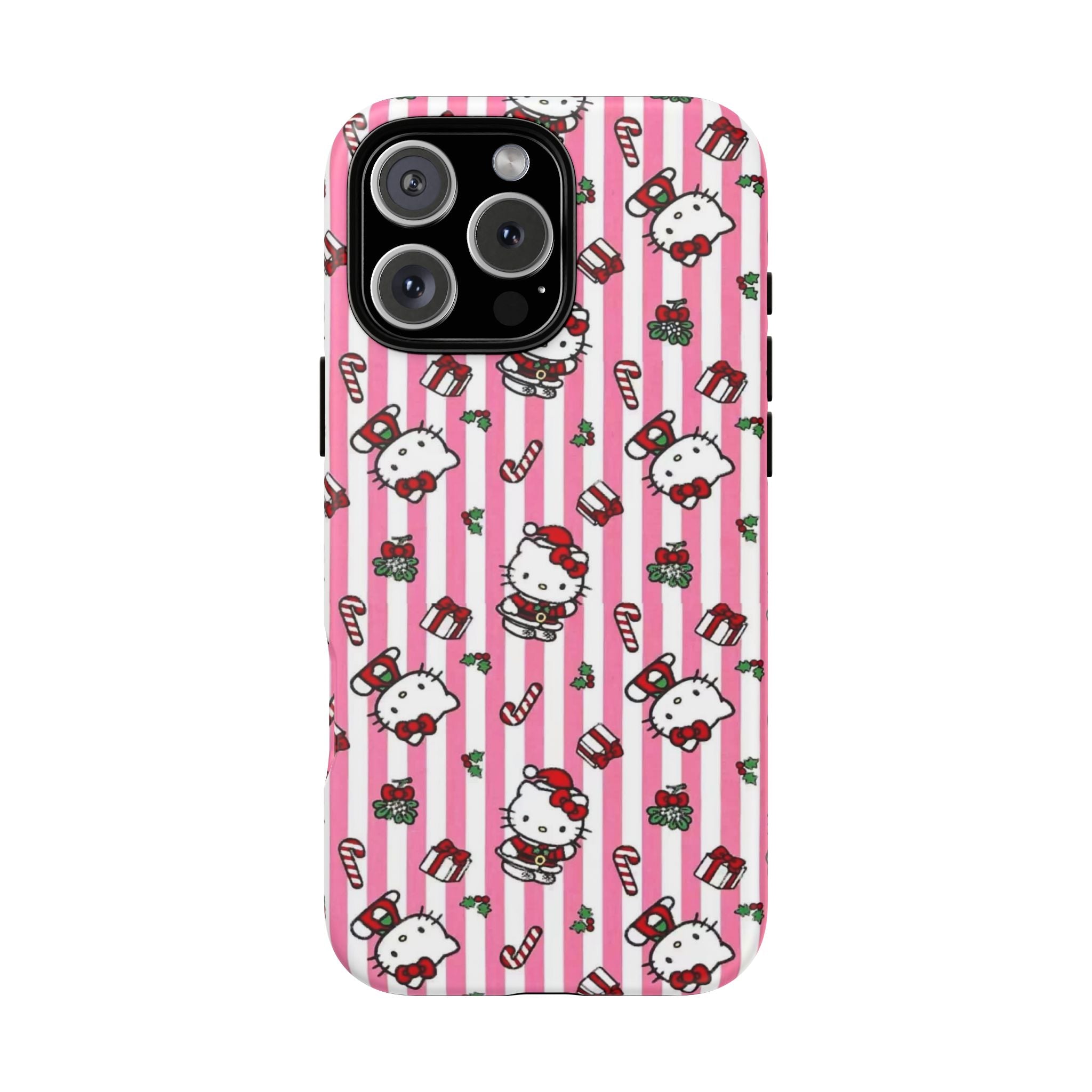 Hello Kitty Pink Holiday Phone Case — Cute Candy Cane & Gift iPhone Cover