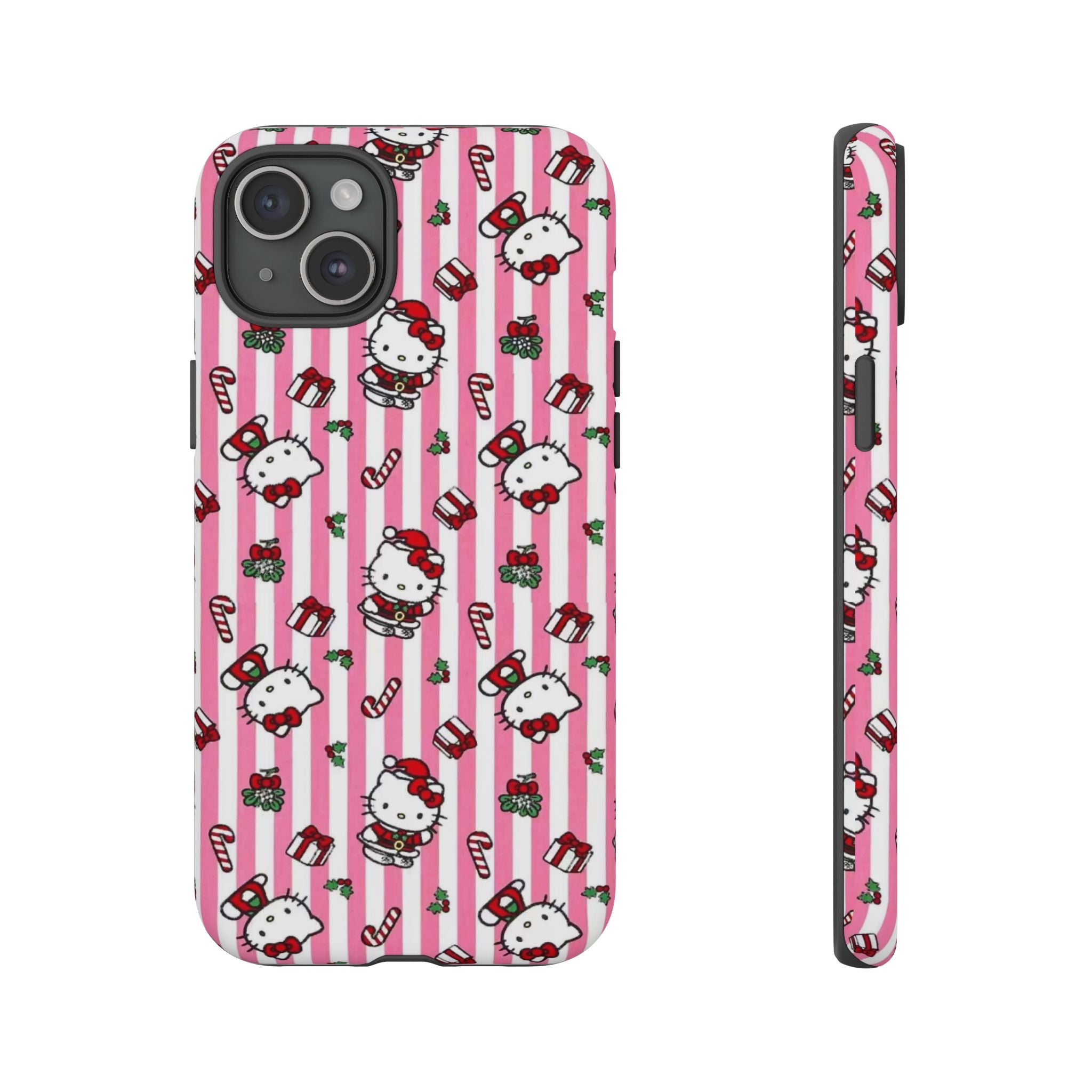 Hello Kitty Pink Holiday Phone Case — Cute Candy Cane & Gift iPhone Cover