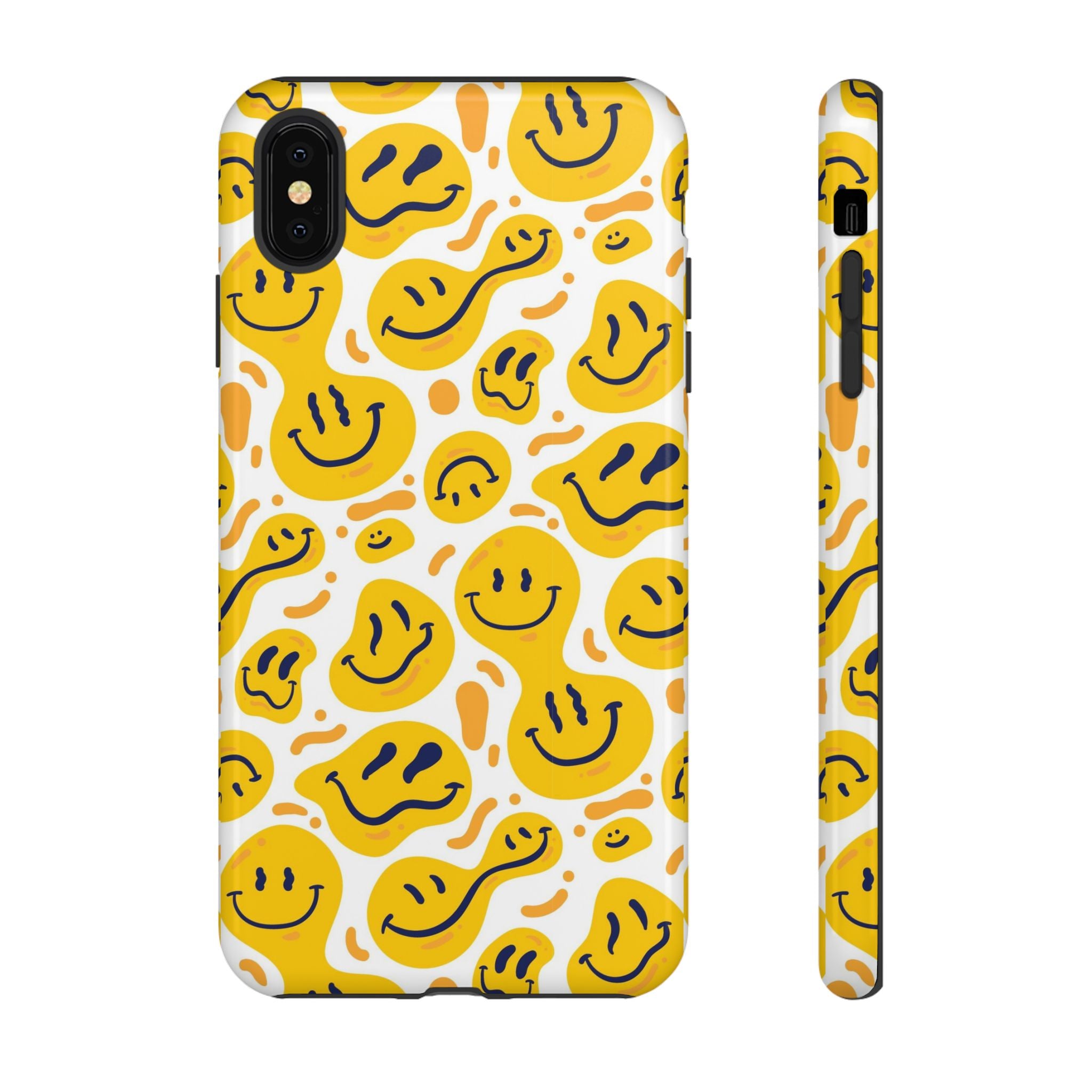 Smiley Melt Phone Case — Yellow Happy Face Protective Cover