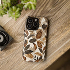 Autumn Leaves Phone Case — Brown Botanical Tough Case