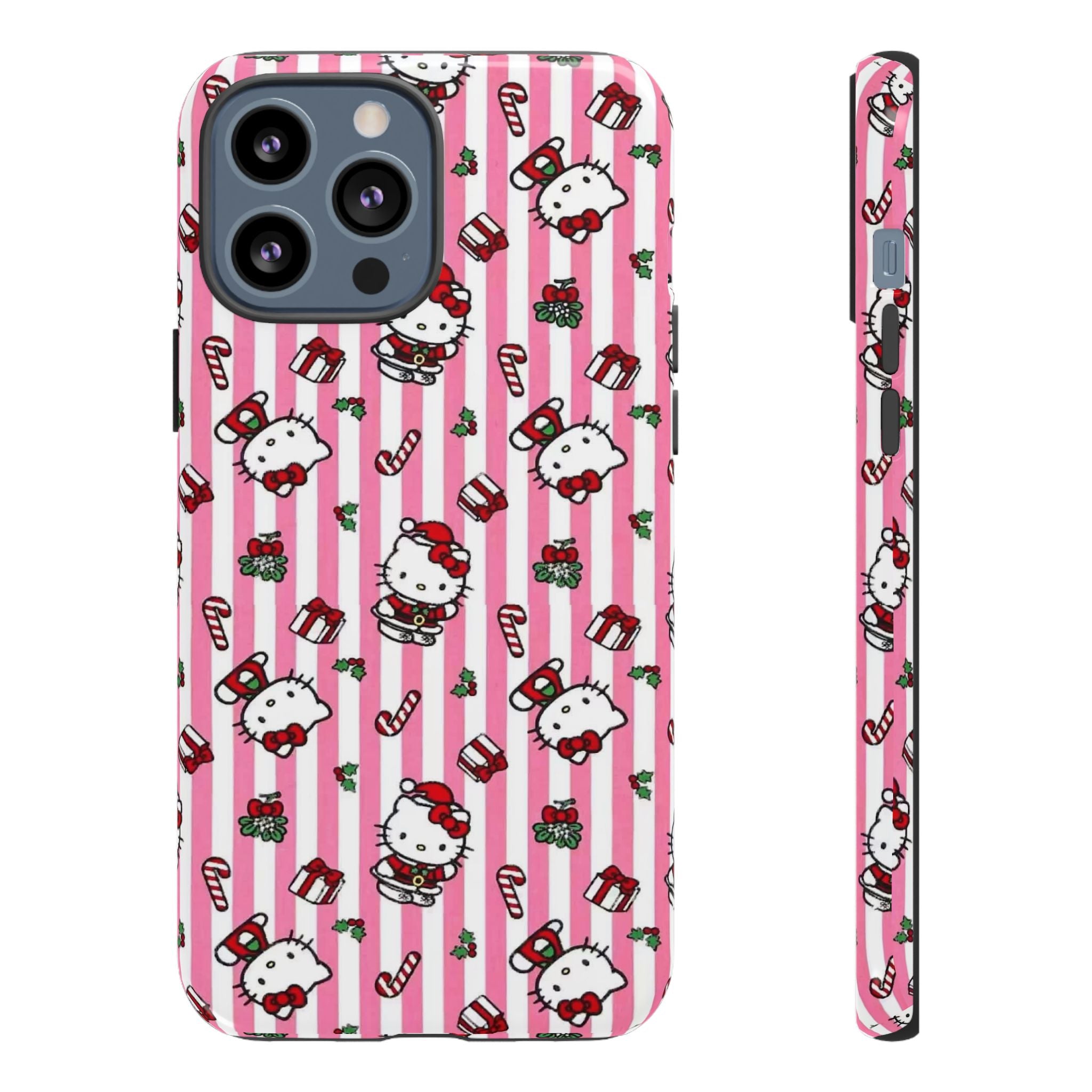 Hello Kitty Pink Holiday Phone Case — Cute Candy Cane & Gift iPhone Cover