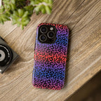 Gradient Leopard Tough Phone Case — Rainbow Animal Print iPhone Cover