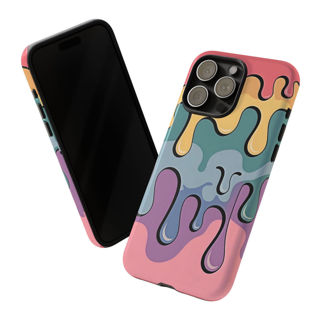 Color Drip Phone Case – Pastel Melting Art Protective Cover