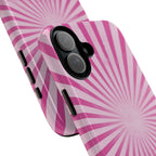 Pink Sunburst Tough Phone Case — Retro Radiant iPhone Cover