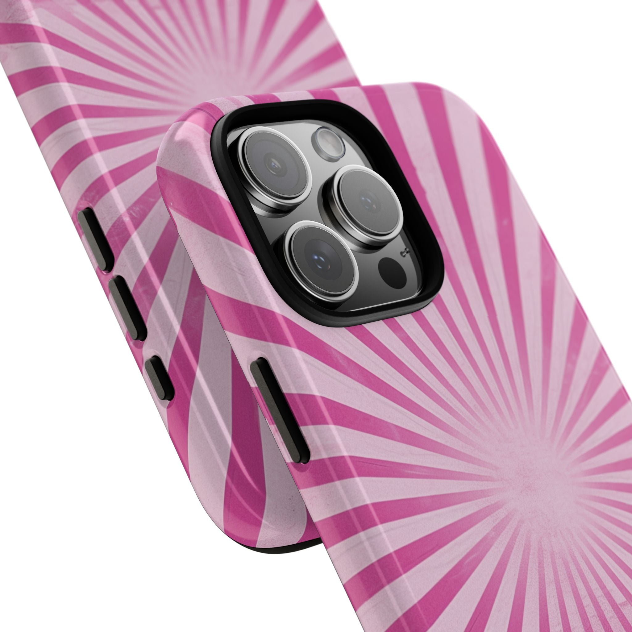 Pink Sunburst Tough Phone Case — Retro Radiant iPhone Cover