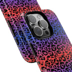 Gradient Leopard Tough Phone Case — Rainbow Animal Print iPhone Cover