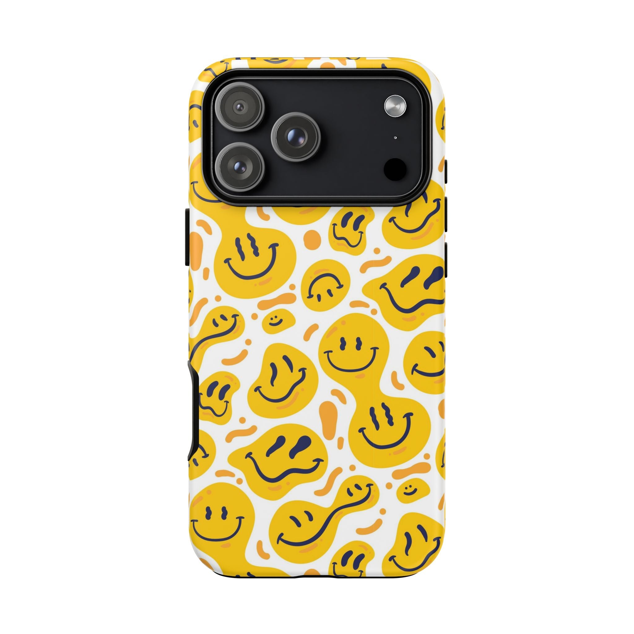 Smiley Melt Phone Case — Yellow Happy Face Protective Cover
