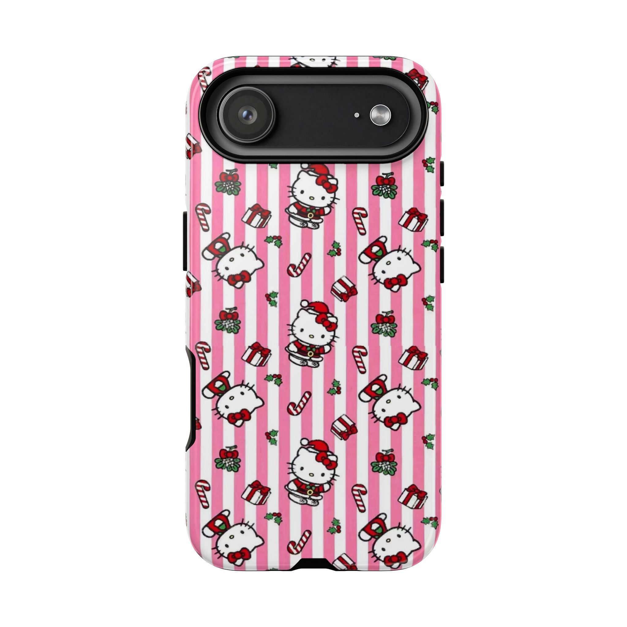 Hello Kitty Pink Holiday Phone Case — Cute Candy Cane & Gift iPhone Cover