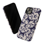 Star Sketch Tough Phone Case — Black & White Doodle Stars Protective Cover