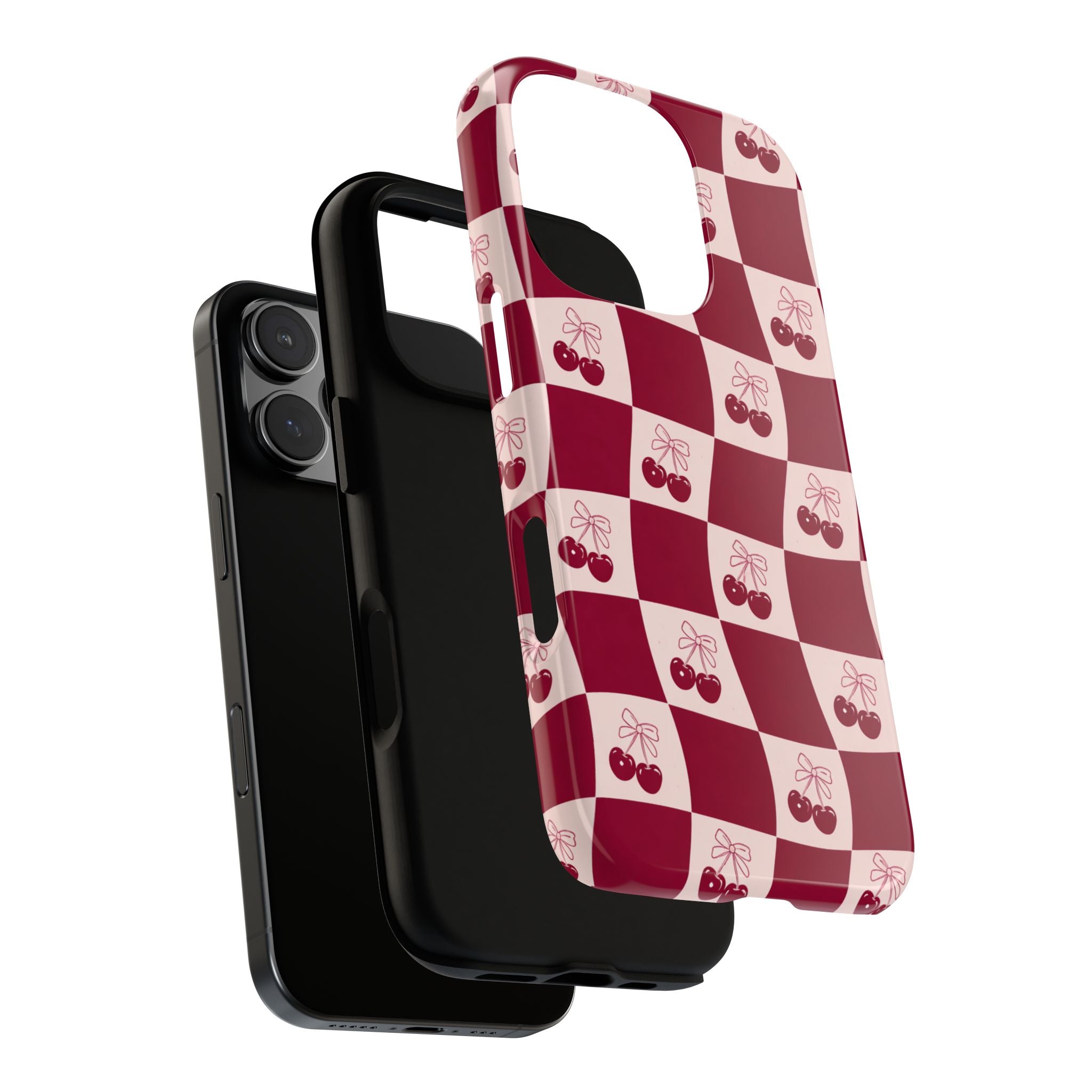 Cherry Checkerboard Tough Phone Case