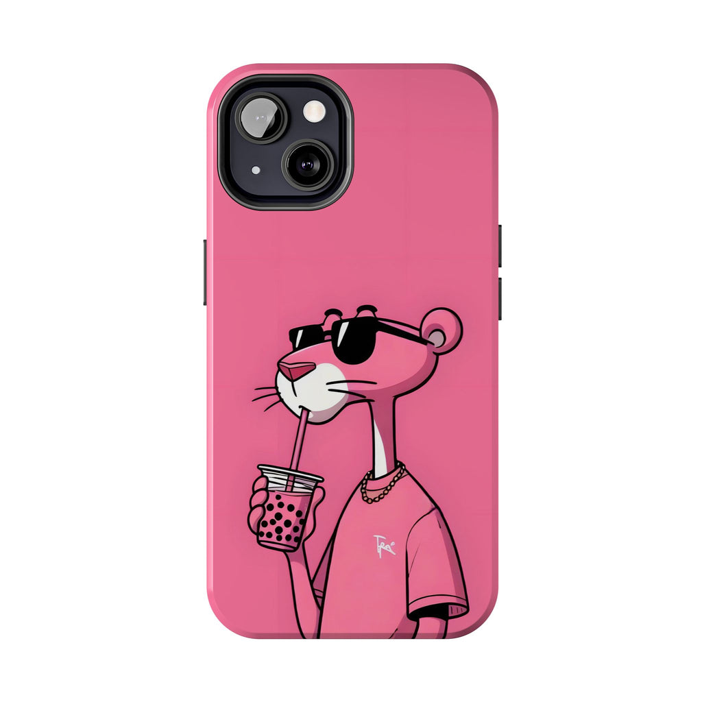Pink Panther Bubble Tea Phone Case — Tough Protective iPhone Cover