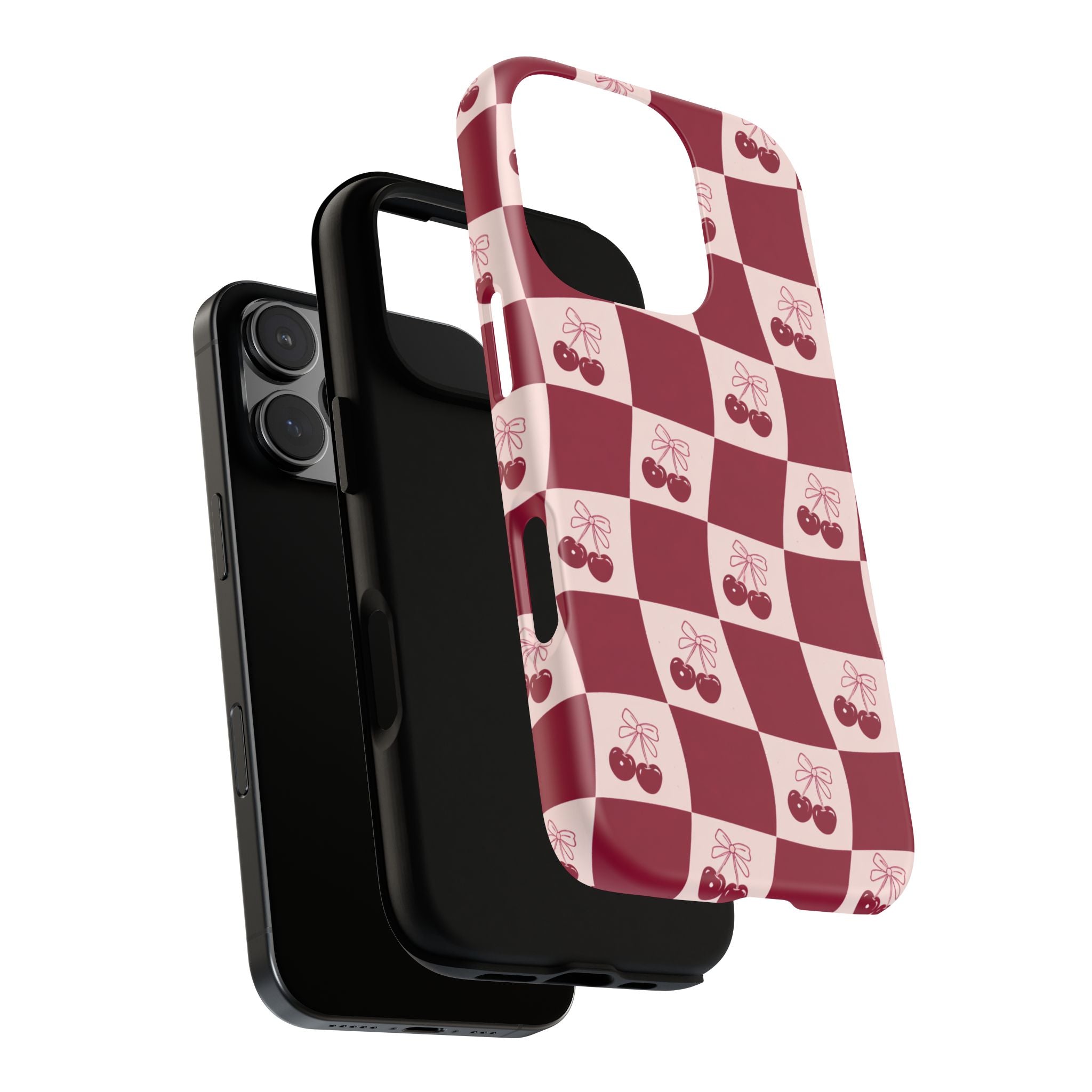 Cherry Checkerboard Tough Phone Case