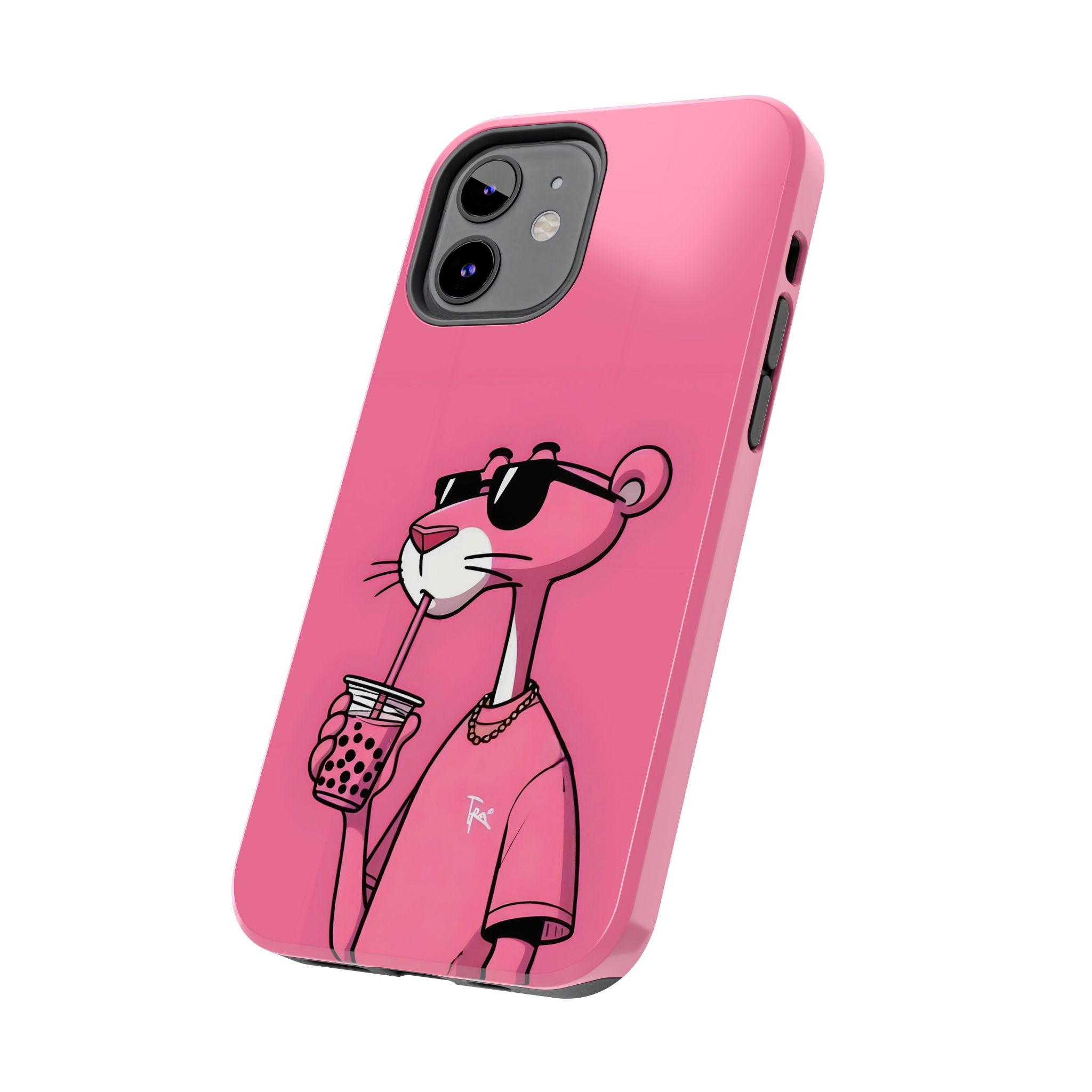 Pink Panther Bubble Tea Phone Case — Tough Protective iPhone Cover