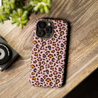 Pink Leopard Print Tough Phone Case — Durable Protective iPhone Cover