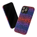 Gradient Leopard Tough Phone Case — Rainbow Animal Print iPhone Cover
