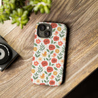 Floral Rose Pattern Tough Phone Case — Durable Garden-Inspired Protection