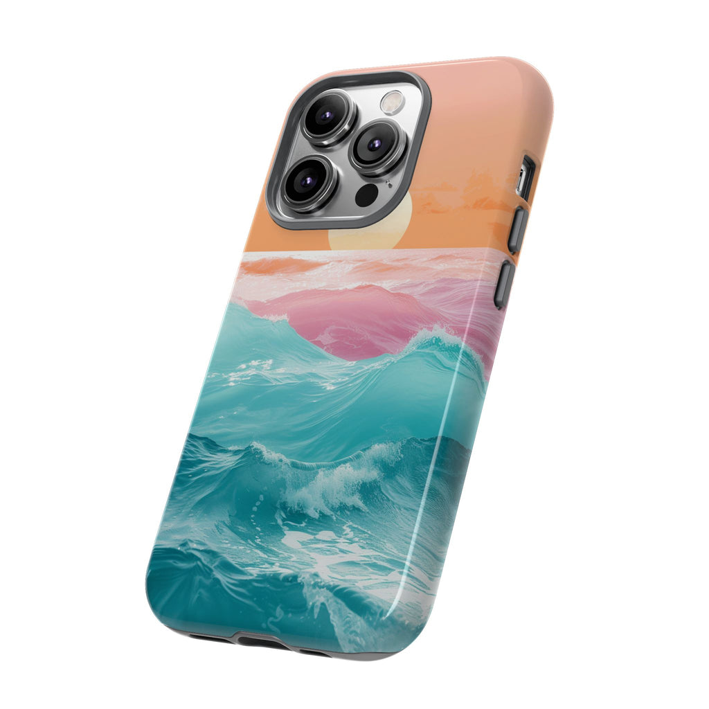 Sunset Ocean Tough Phone Case — Pastel Waves iPhone Cover