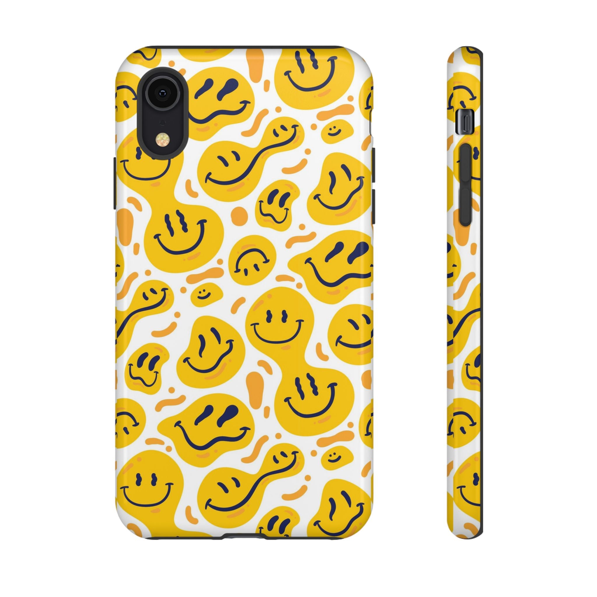 Smiley Melt Phone Case — Yellow Happy Face Protective Cover