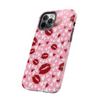 Pink Kiss Hearts Tough Phone Case — Cute Valentine Protective Phone Cover