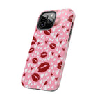 Pink Kiss Hearts Tough Phone Case — Cute Valentine Protective Phone Cover