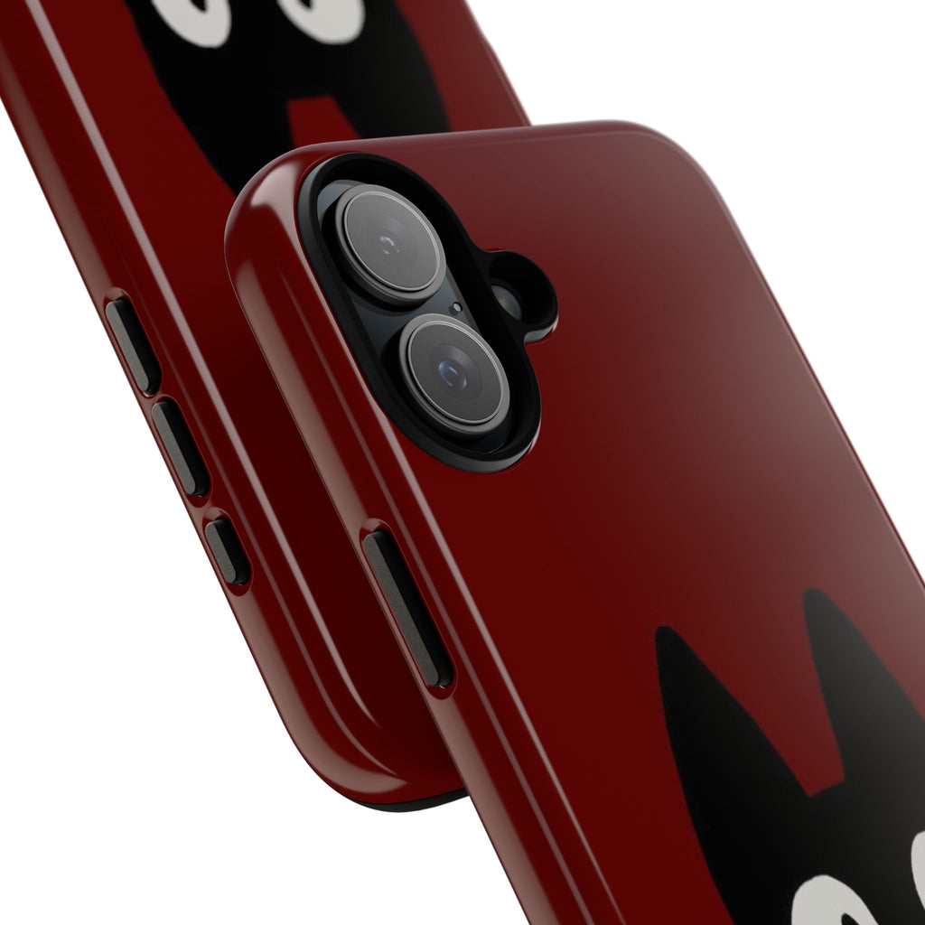 Black Cat Phone Case — Cute Kawaii Cat iPhone Cover ("Tough Cases")