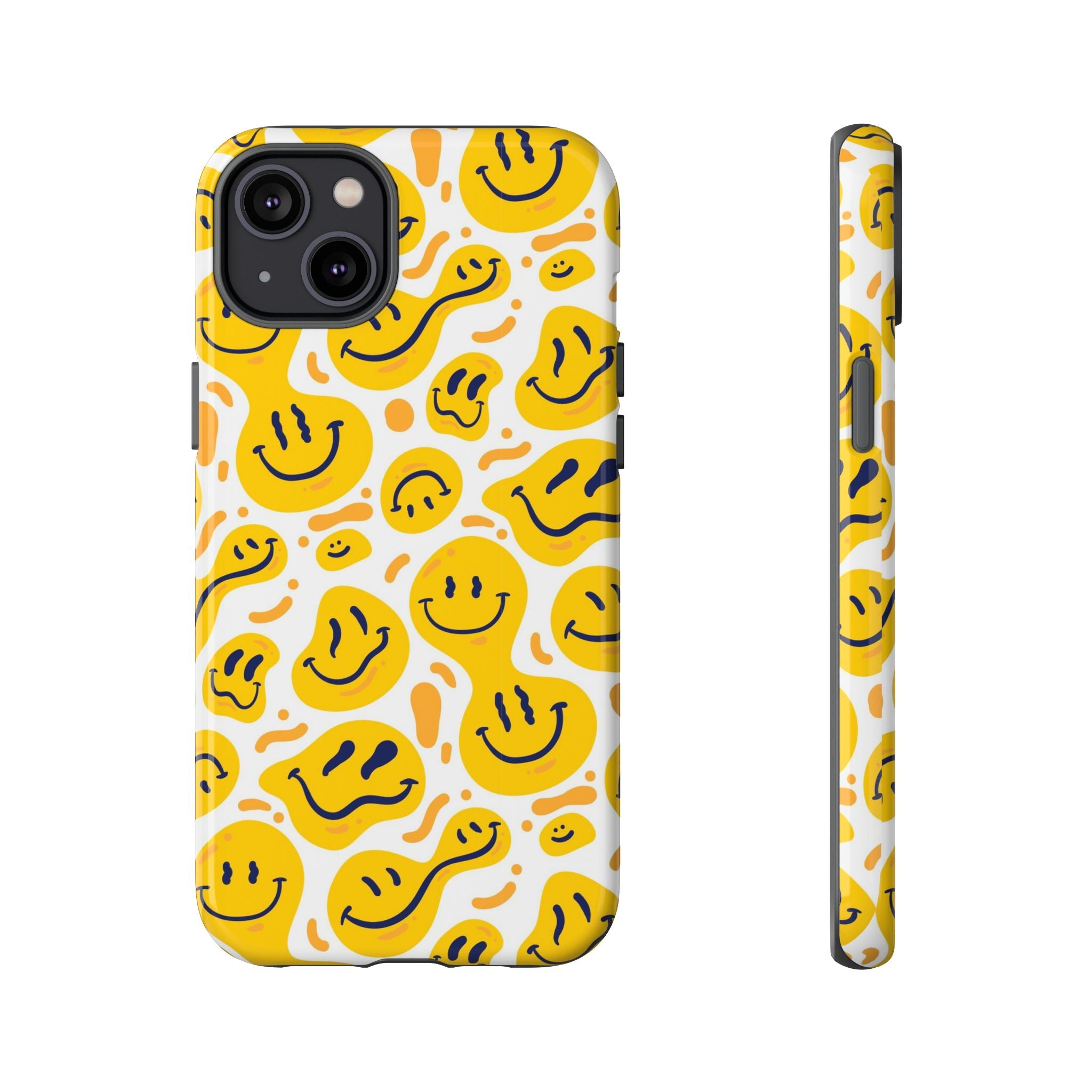 Smiley Melt Phone Case — Yellow Happy Face Protective Cover
