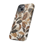 Autumn Leaves Phone Case — Brown Botanical Tough Case