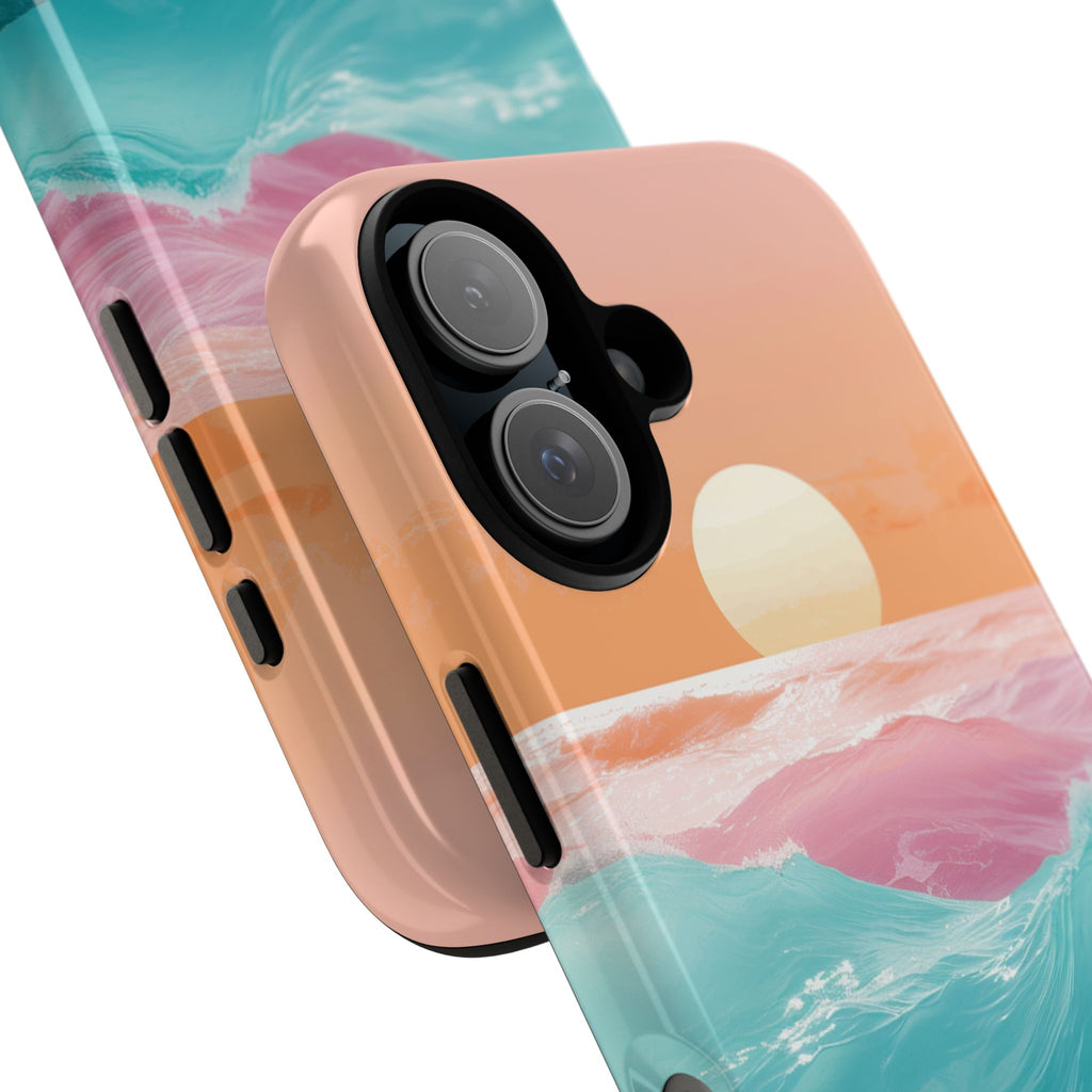 Sunset Ocean Tough Phone Case — Pastel Waves iPhone Cover
