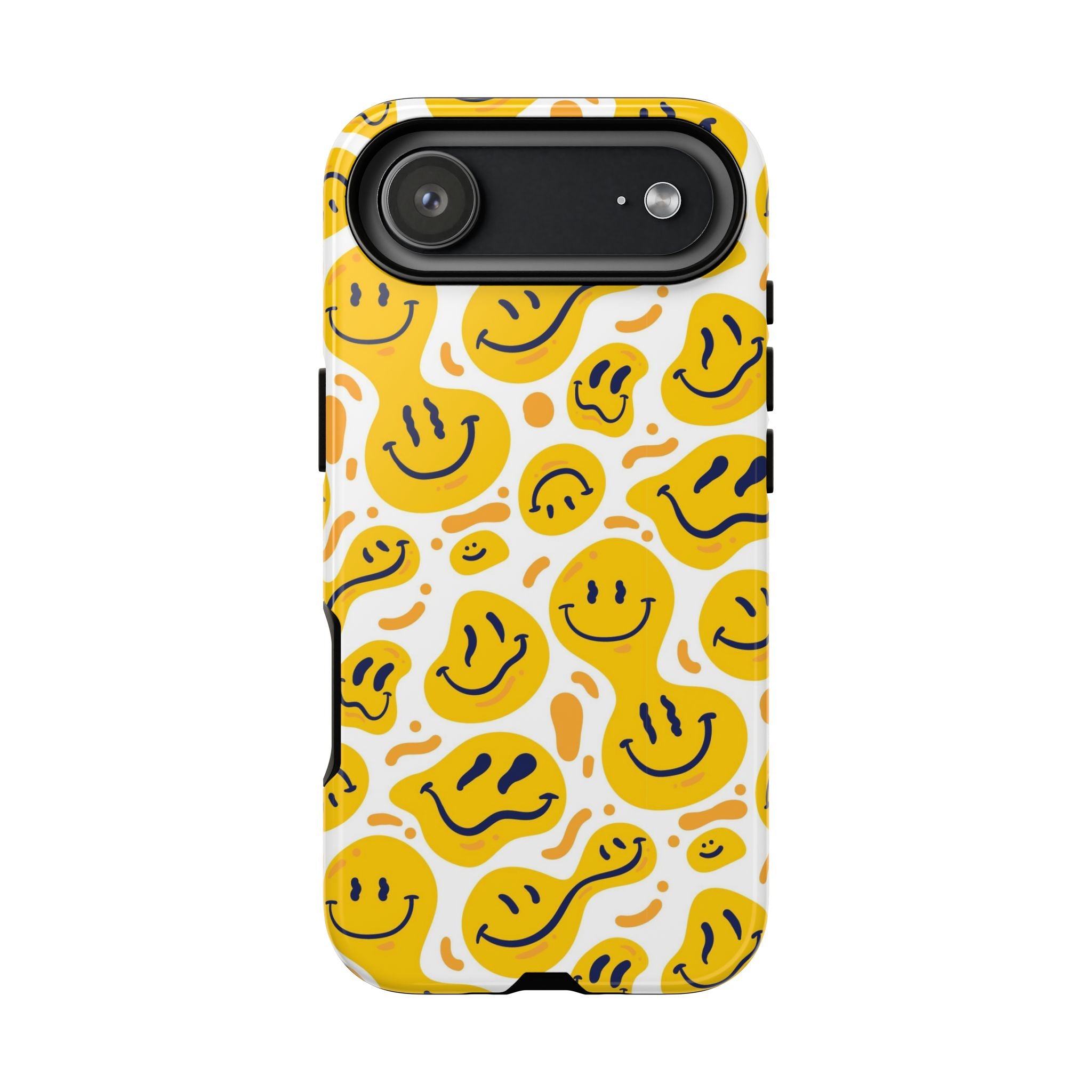 Smiley Melt Phone Case — Yellow Happy Face Protective Cover