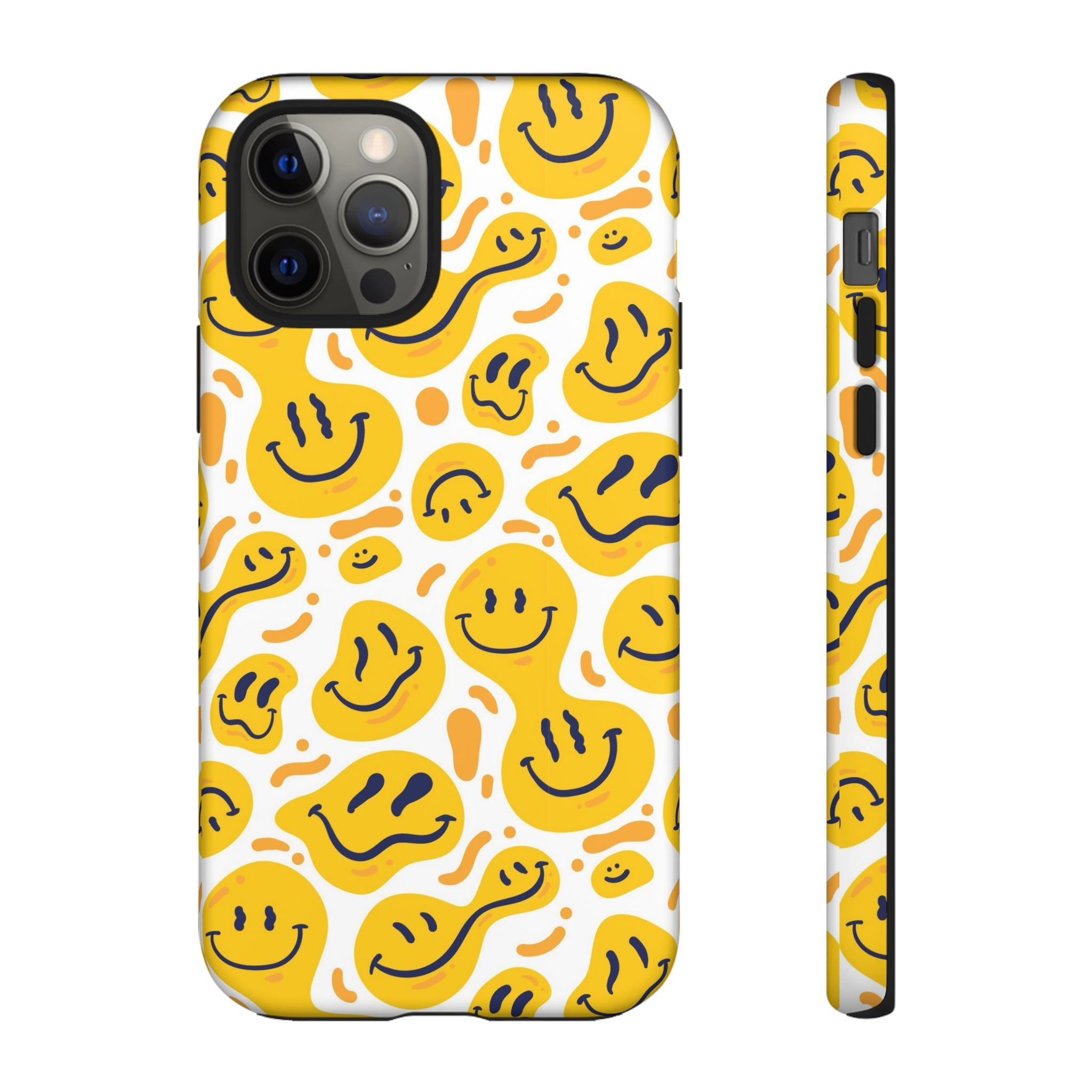 Smiley Melt Phone Case — Yellow Happy Face Protective Cover