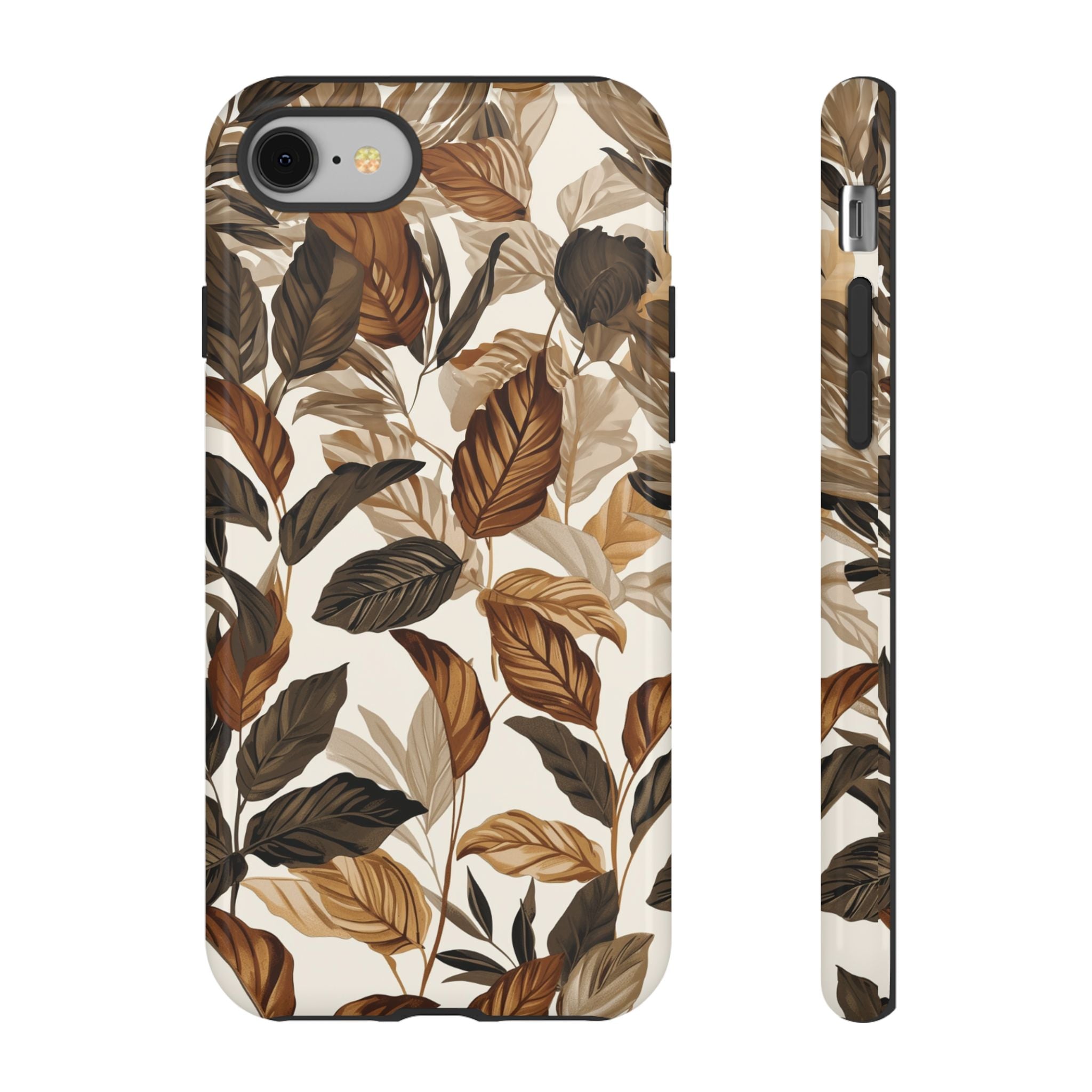 Autumn Leaves Phone Case — Brown Botanical Tough Case