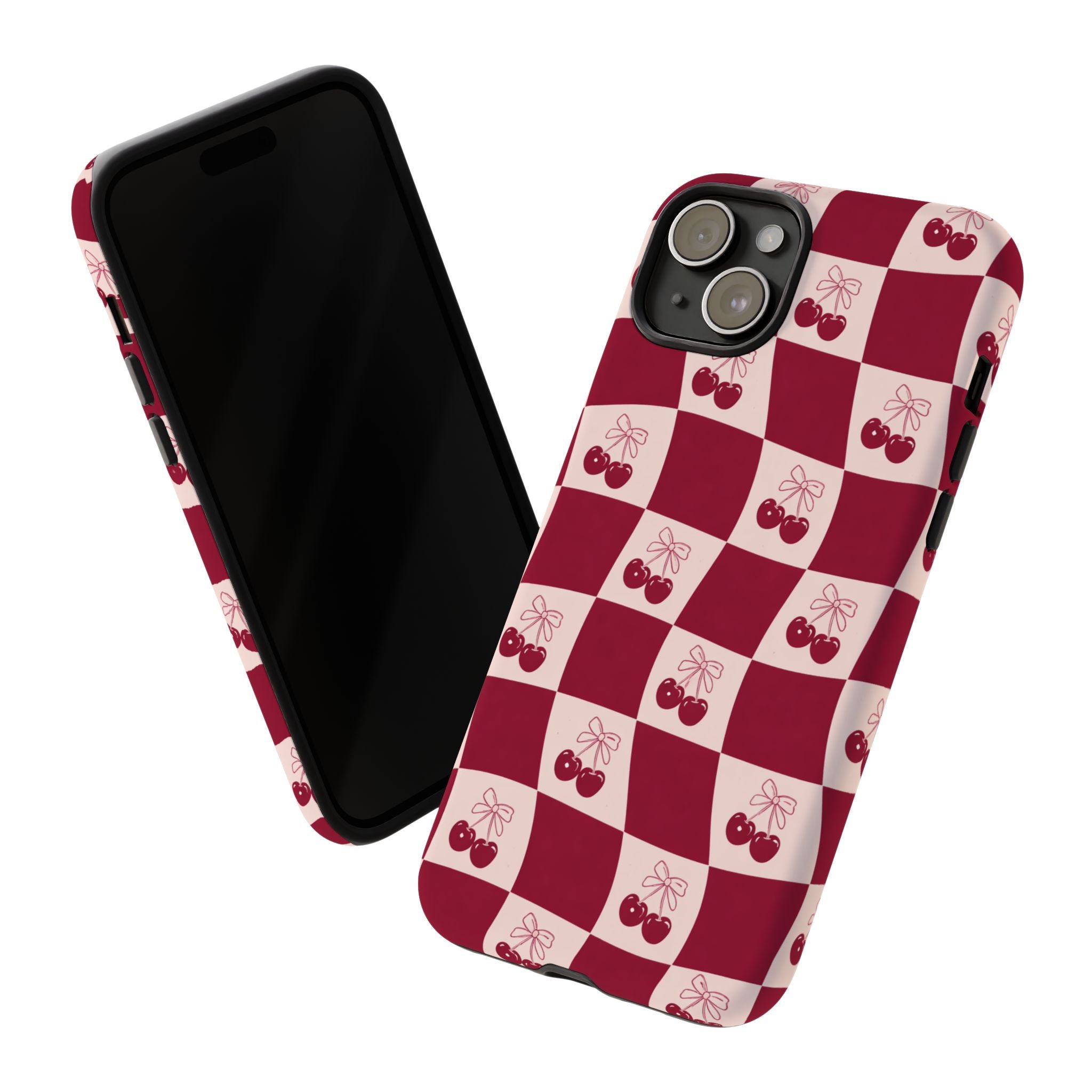 Cherry Checkerboard Tough Phone Case