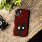 Black Cat Phone Case — Cute Kawaii Cat iPhone Cover ("Tough Cases")