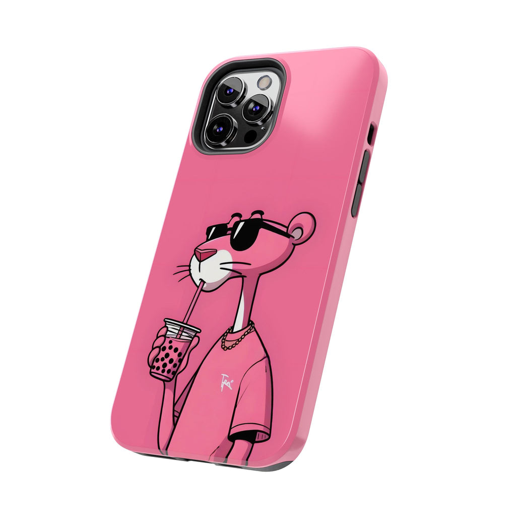 Pink Panther Bubble Tea Phone Case — Tough Protective iPhone Cover