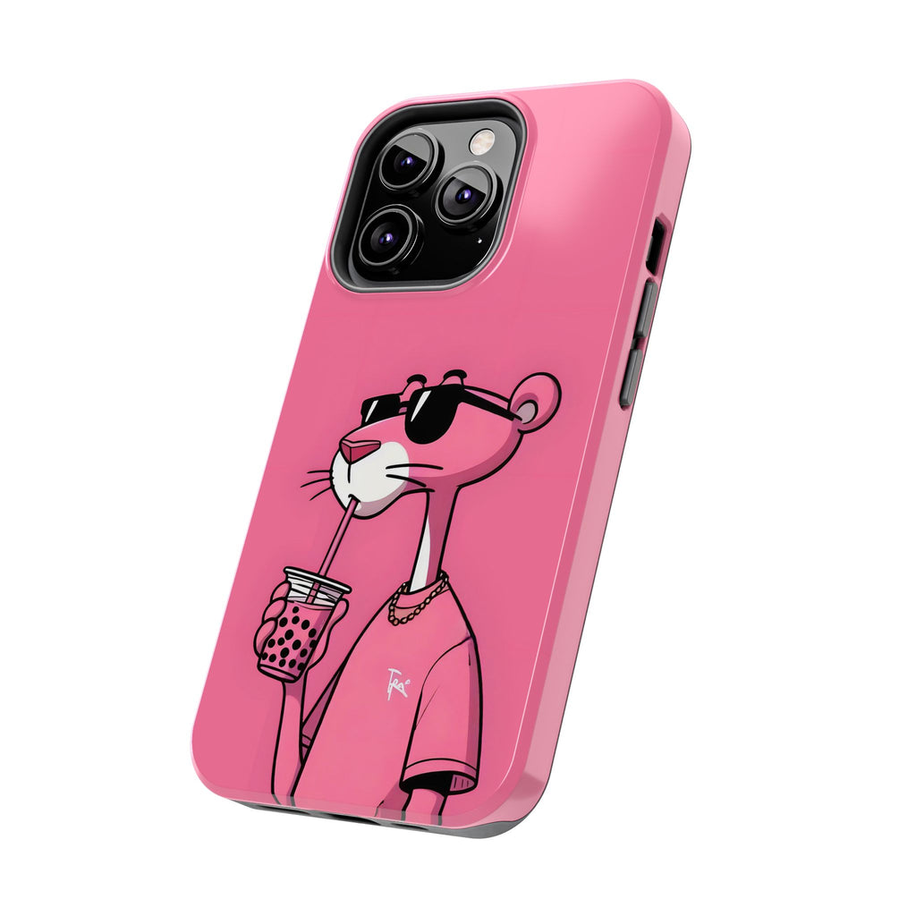 Pink Panther Bubble Tea Phone Case — Tough Protective iPhone Cover