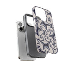 Star Sketch Tough Phone Case — Black & White Doodle Stars Protective Cover