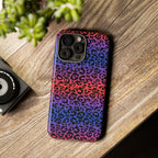 Gradient Leopard Tough Phone Case — Rainbow Animal Print iPhone Cover