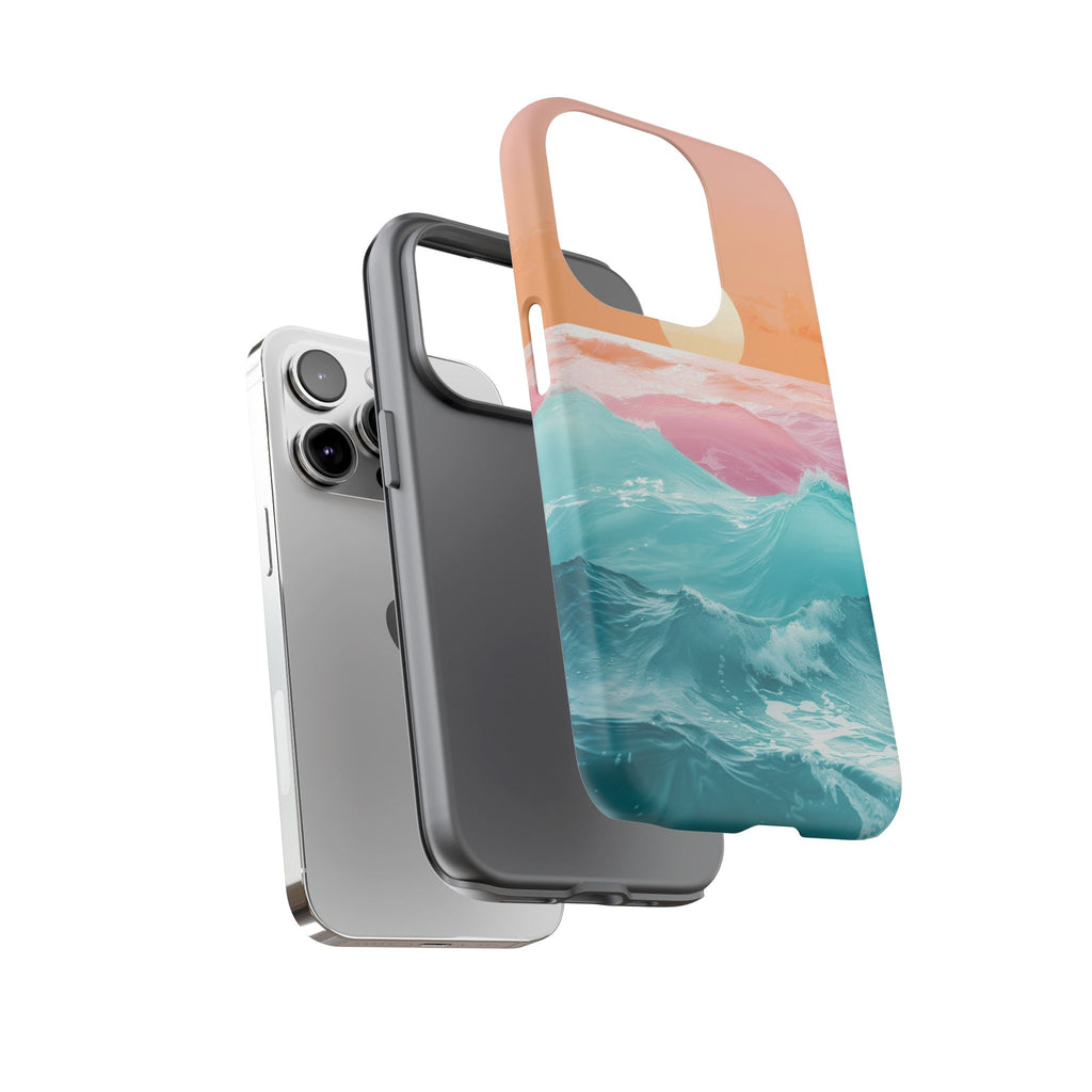 Sunset Ocean Tough Phone Case — Pastel Waves iPhone Cover