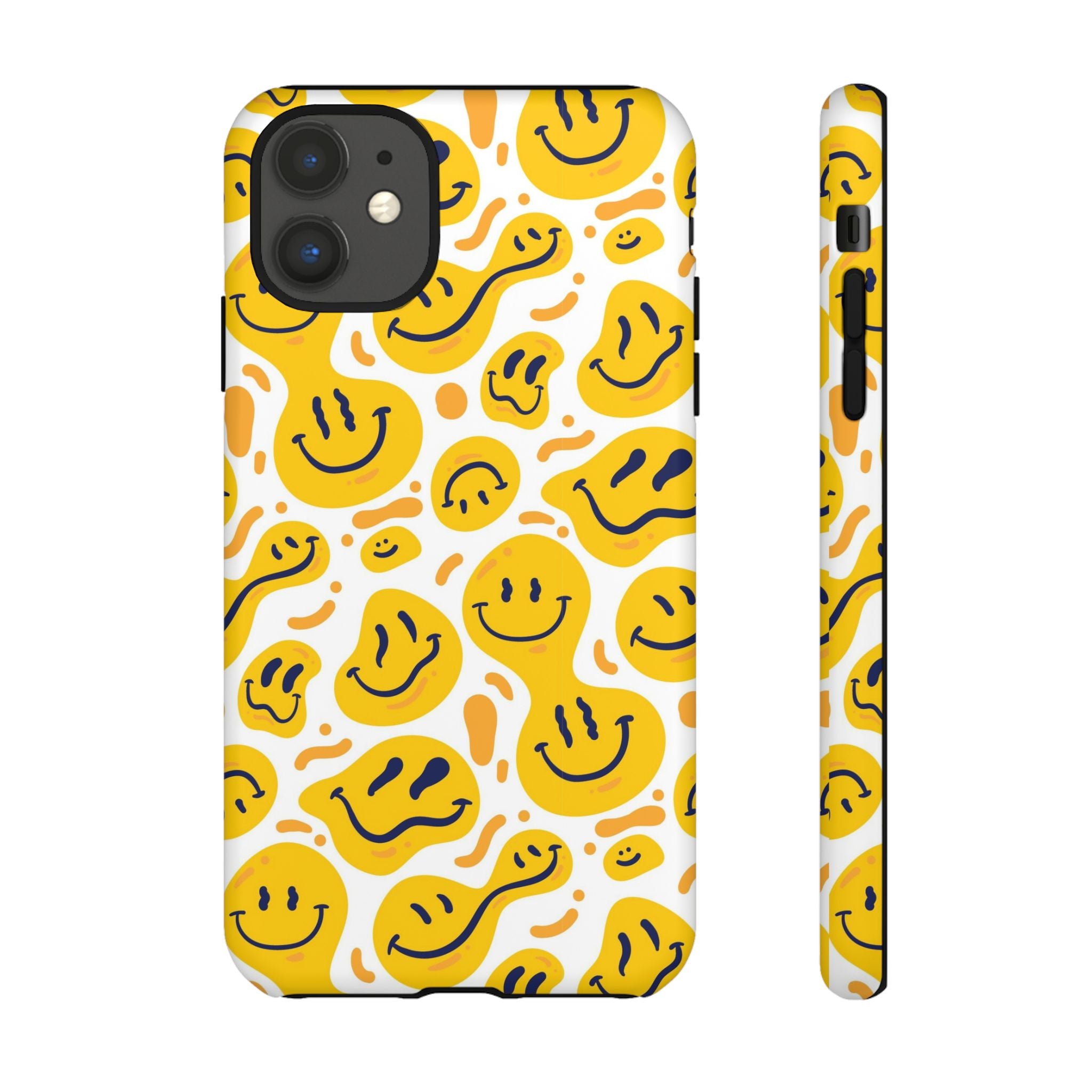 Smiley Melt Phone Case — Yellow Happy Face Protective Cover