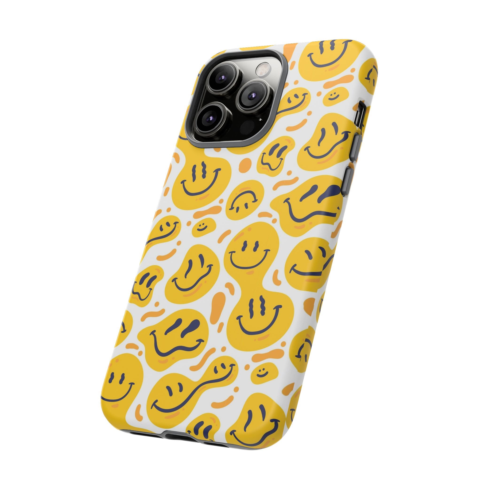 Smiley Melt Phone Case — Yellow Happy Face Protective Cover