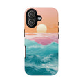 Sunset Ocean Tough Phone Case — Pastel Waves iPhone Cover