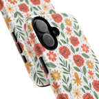 Floral Rose Pattern Tough Phone Case — Durable Garden-Inspired Protection