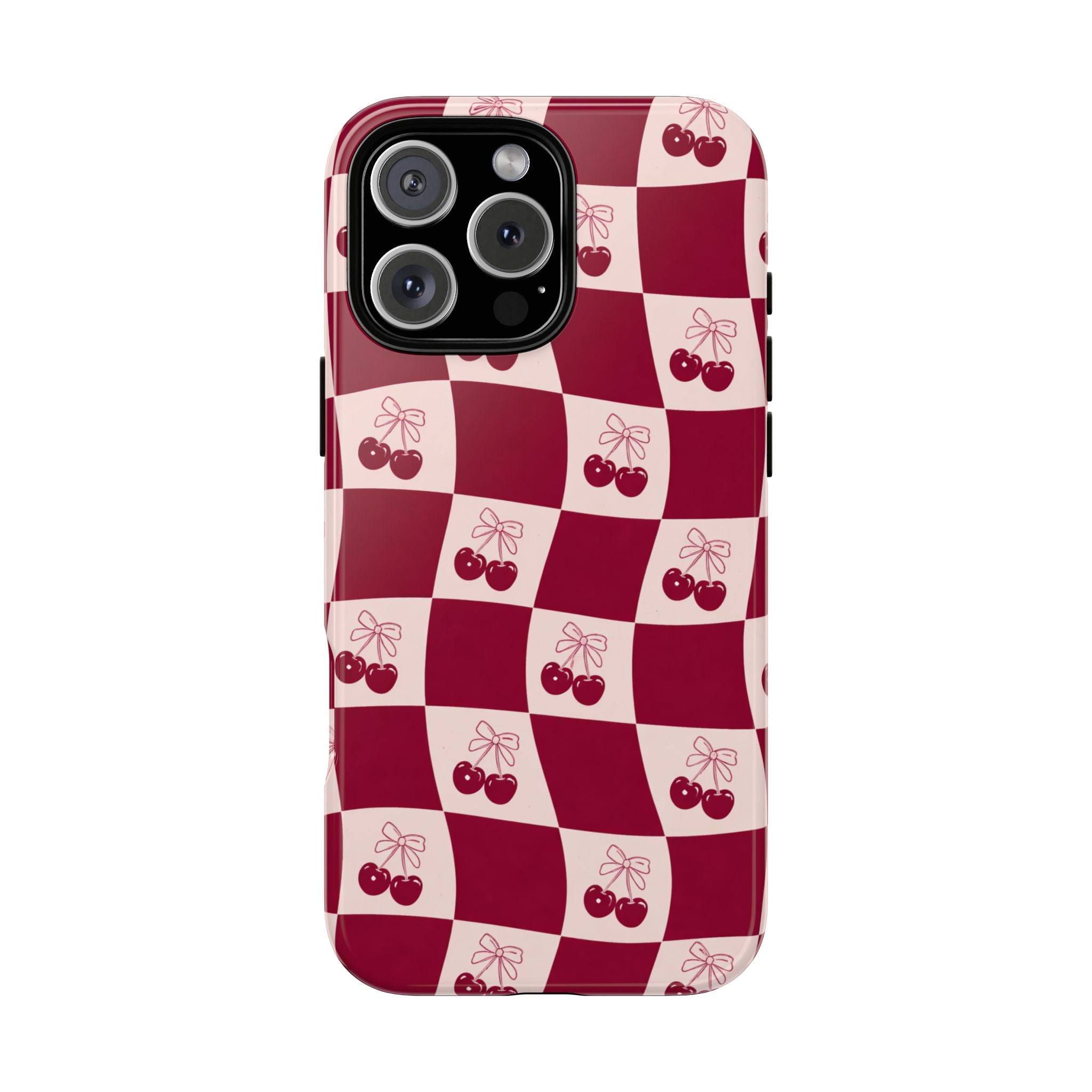 Cherry Checkerboard Tough Phone Case