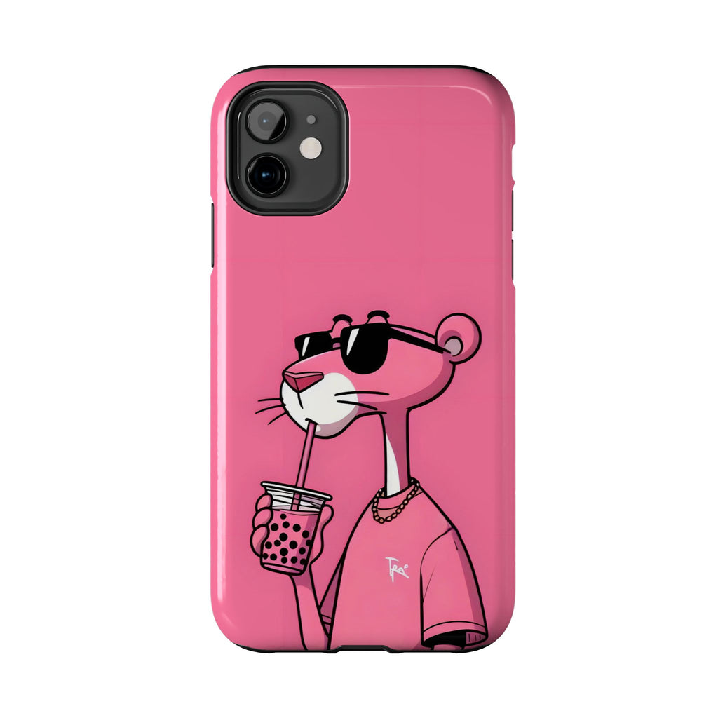 Pink Panther Bubble Tea Phone Case — Tough Protective iPhone Cover