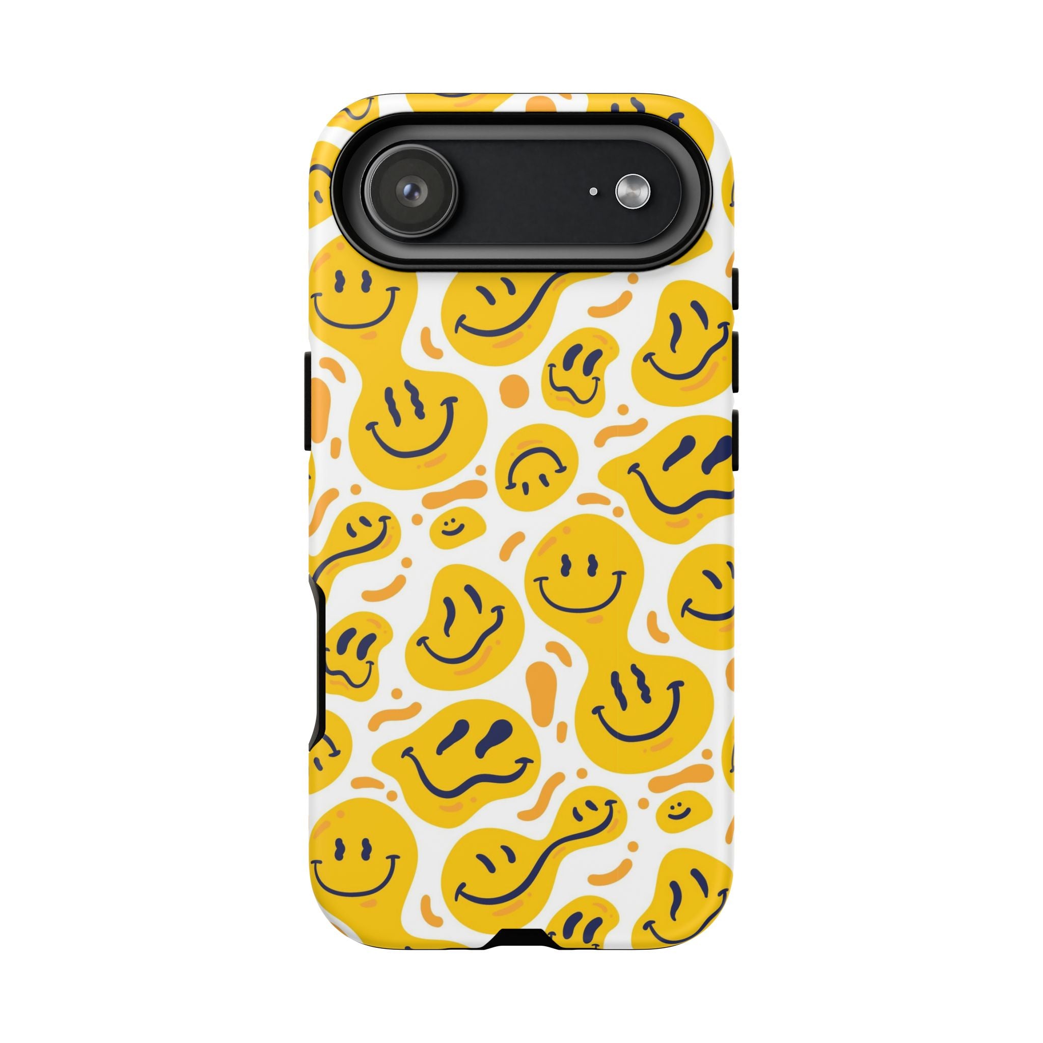 Smiley Melt Phone Case — Yellow Happy Face Protective Cover