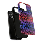 Gradient Leopard Tough Phone Case — Rainbow Animal Print iPhone Cover