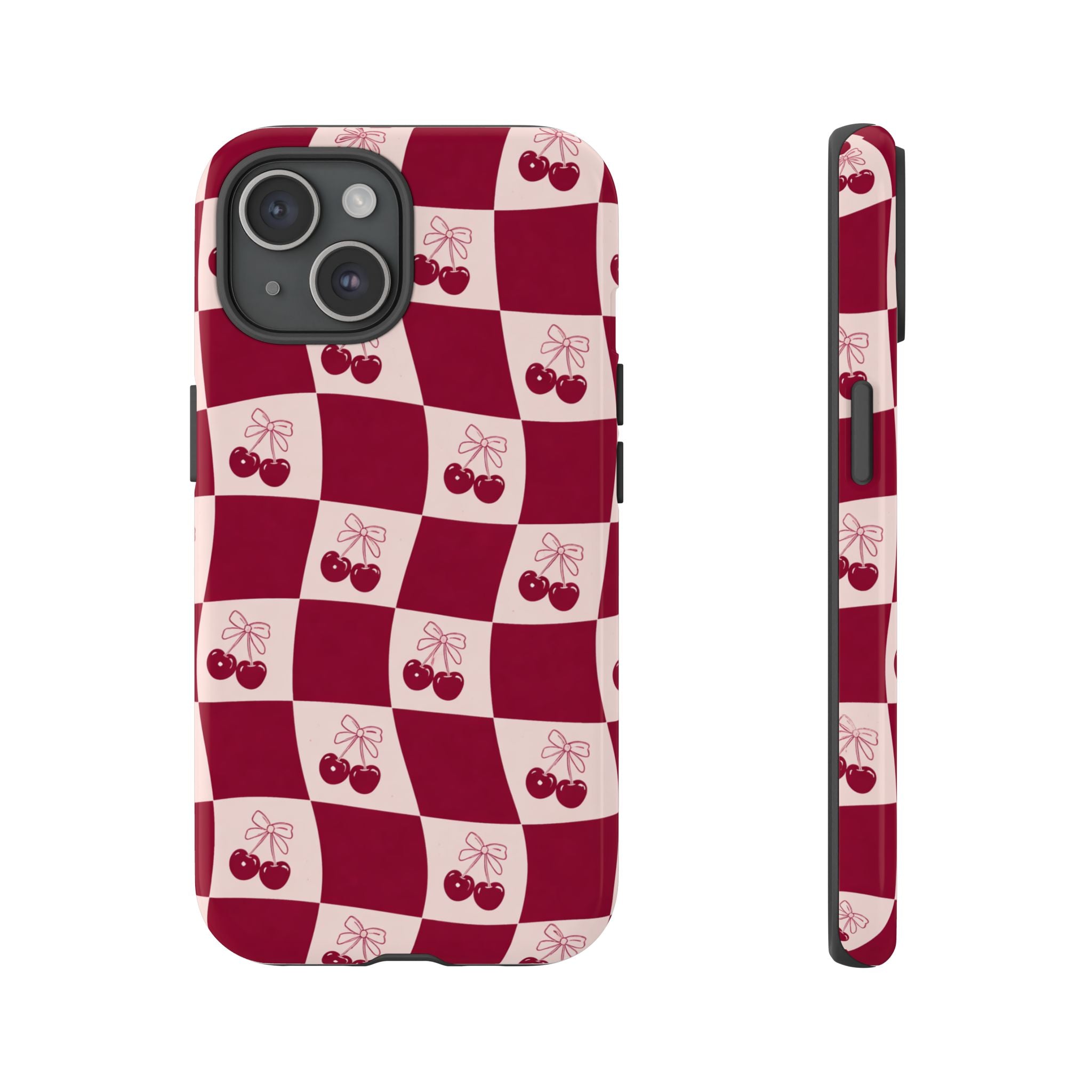 Cherry Checkerboard Tough Phone Case
